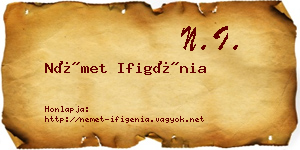 Német Ifigénia névjegykártya